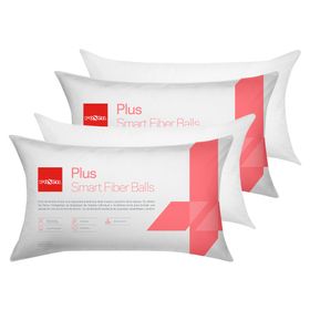 Set 4 almohadas 50x90 cm Plus blanco
