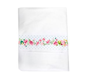 Juego de sábanas transición 200H Letra vintage T blanco