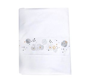 Juego de sábanas 1 plaza 200H Luna blanco