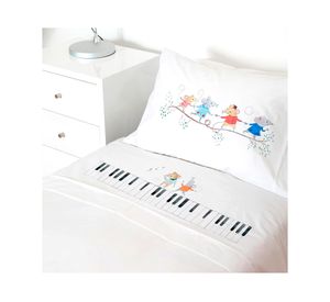 Juego de sábanas transición 200H Músicos blanco