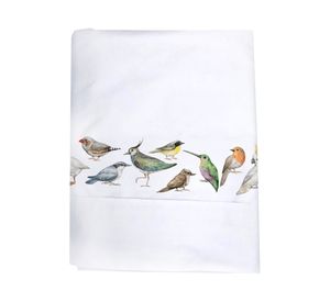 Juego de sábanas 1 plaza 200H La Pajarera blanco