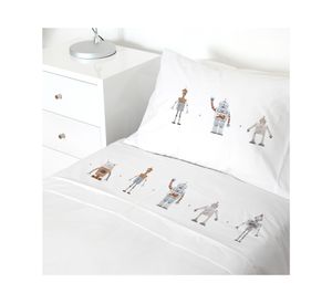 Juego de sábanas transición 200H Robot blanco