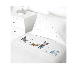 Juego de sábanas transición 200H Ratoncito blanco