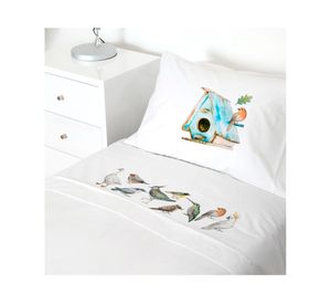 Juego de sábanas transición 200H La Pajarera blanco