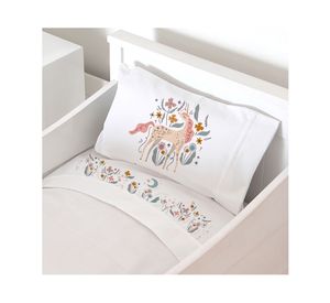 Juego de sábanas Pack & Play 200H Unicornio blanco