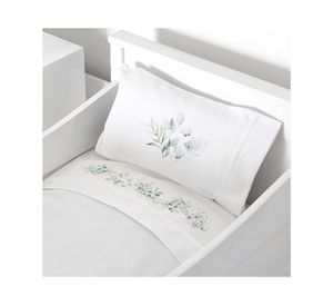 Juego de sábanas cuna 200 hilos Vert blanco