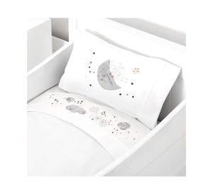 Juego sábanas cuna 200 hilos Luna diseño