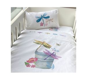 Juego sábanas cuna 200 hilos Libélula diseño