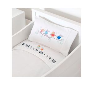 Juego sábanas cuna 200 hilos Músicos diseño