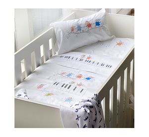 Juego sábanas cuna 200 hilos Músicos diseño