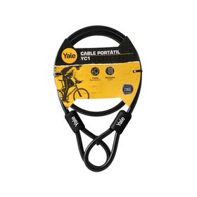 Cable de seguridad portátil bicicleta 1.2 mt negro