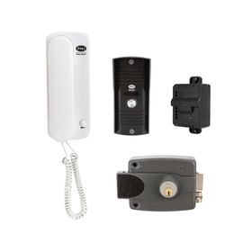 Kit cerradura eléctrica portero 3010 citófono gris