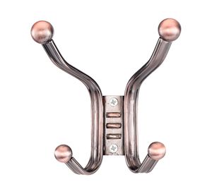 Percha funcional 4 ganchos bronce