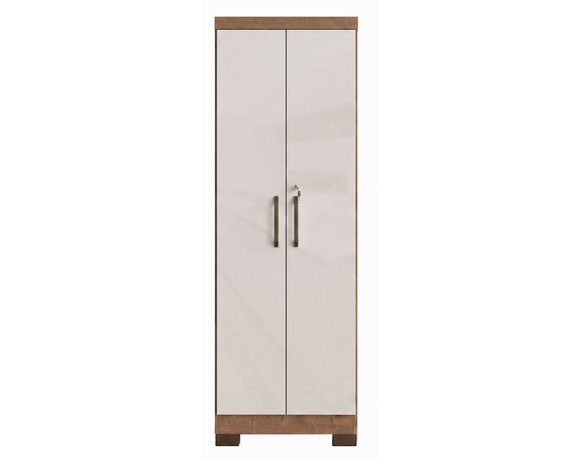 Armario multiuso canela/arena 2 puertas 187x60.9x37.3 cm