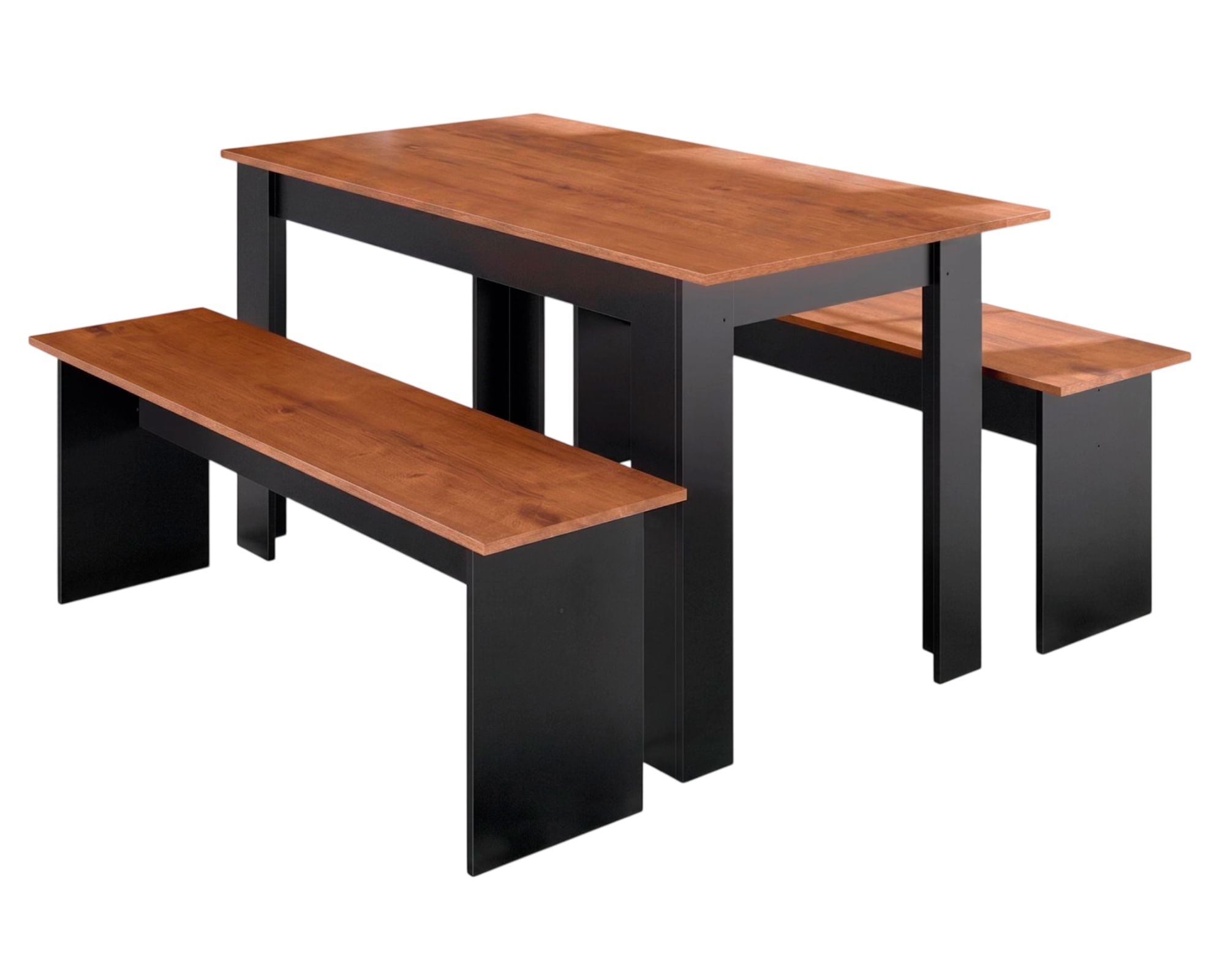Be Design Comedor 2 banquetas canela/negro 75.2x75x135 cm