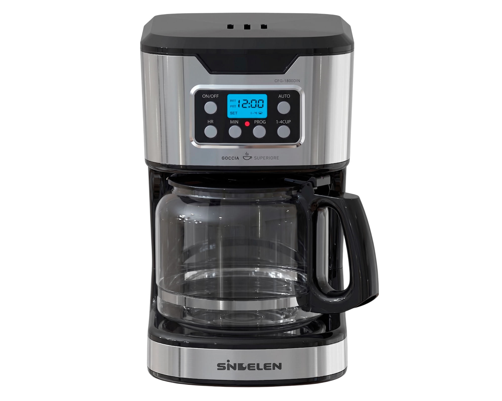 Sindelen Cafetera CFG-1800DIN negro 1800 ml