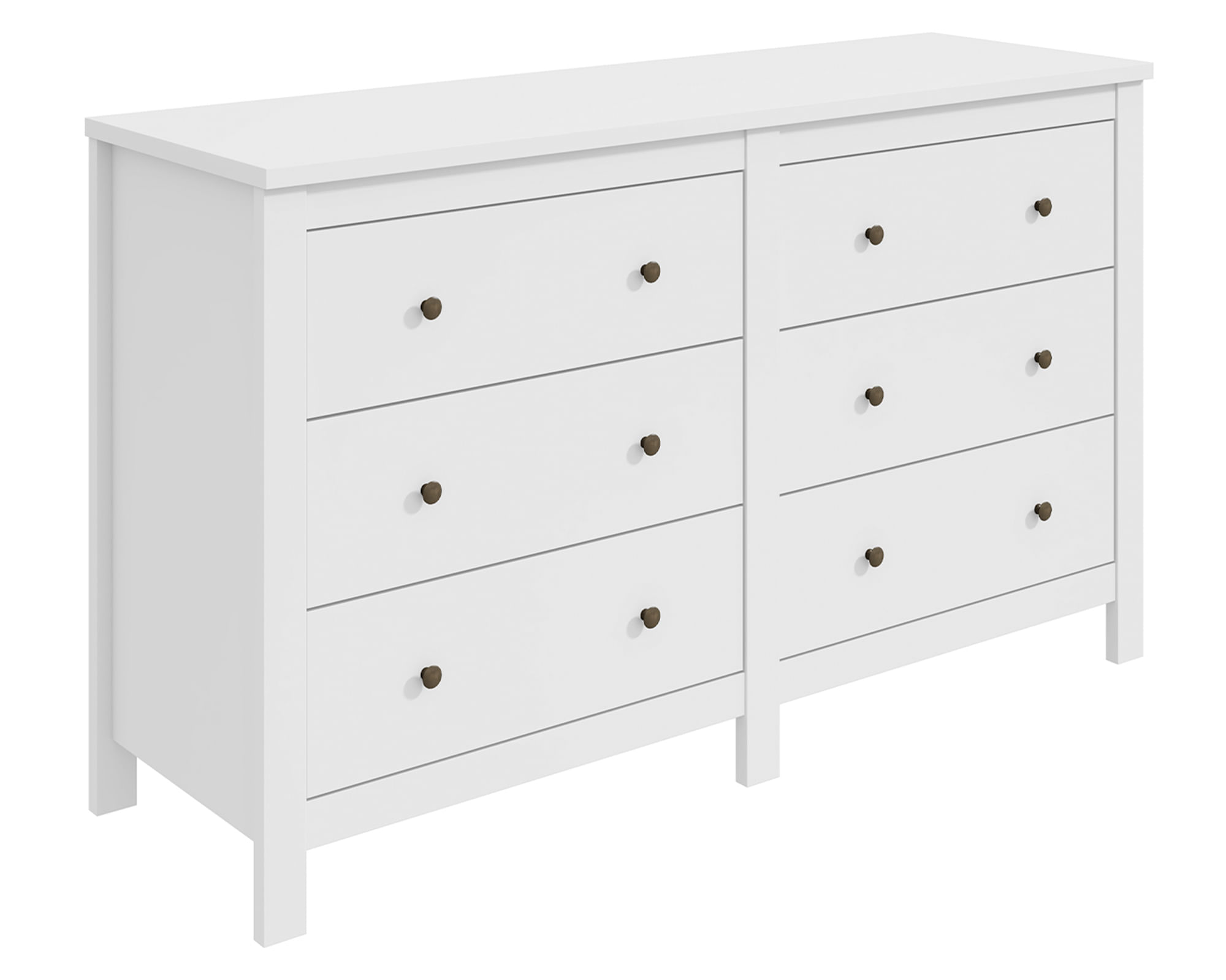 Di Poretti Design Cómoda Maggiore blanco 6 cajones