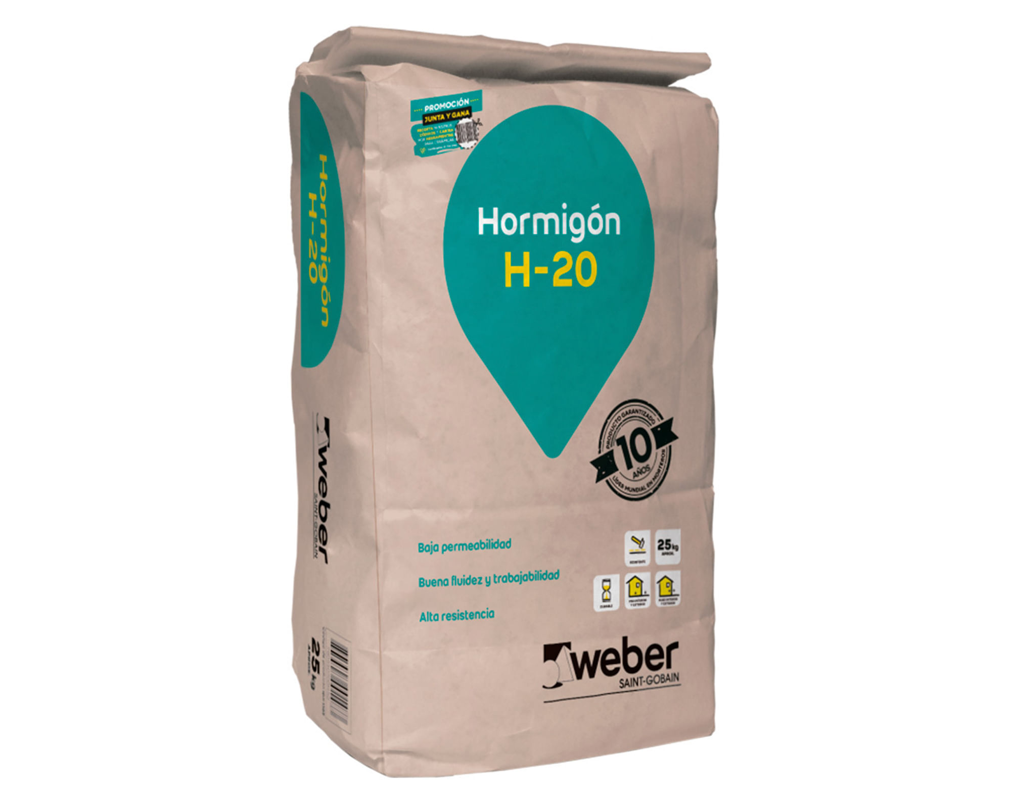 Mortero H-20 25 kg