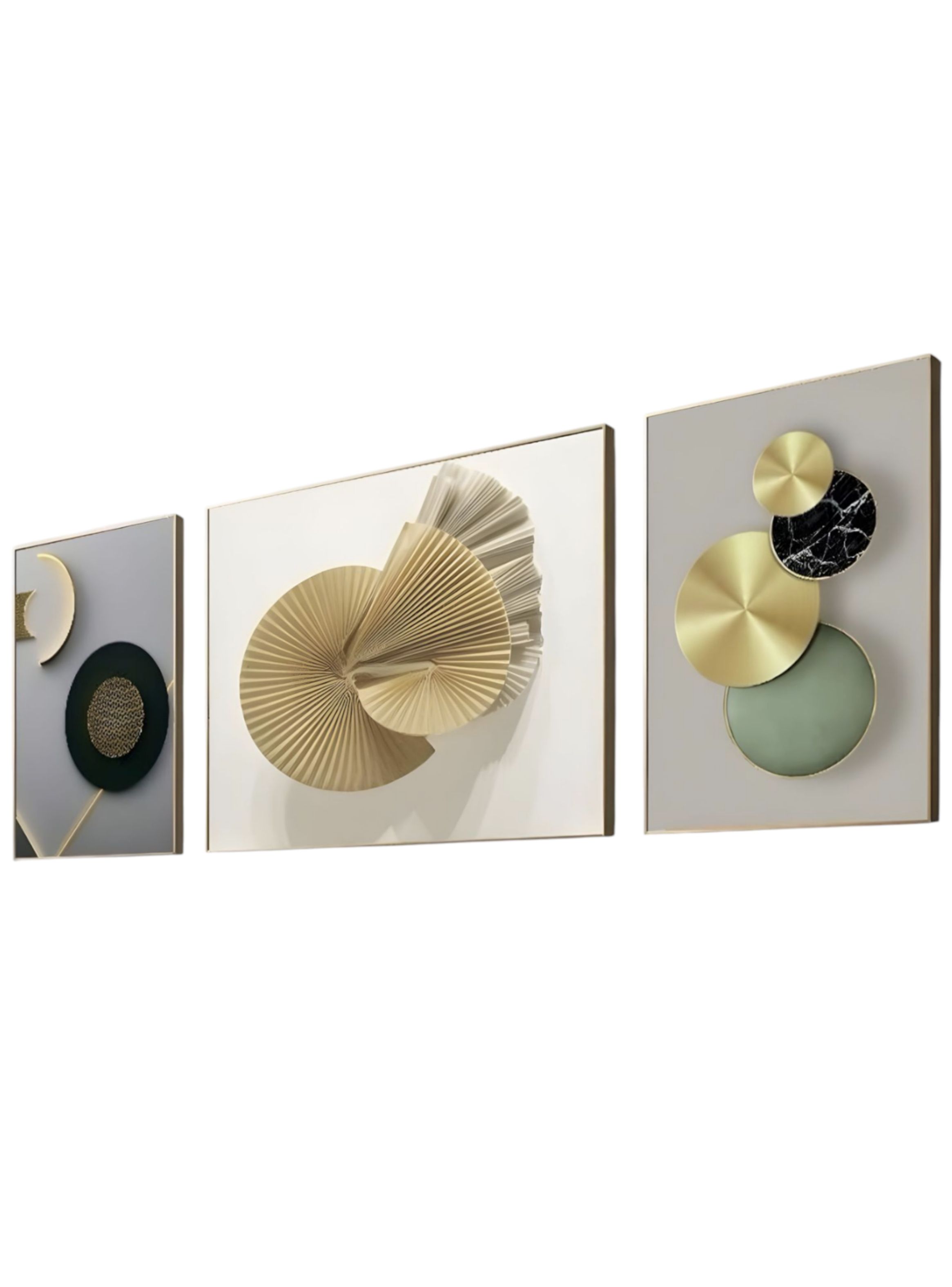 LuBabycas Set De 3 Cuadros Decorativos Hogar Aluminio Modelo CC