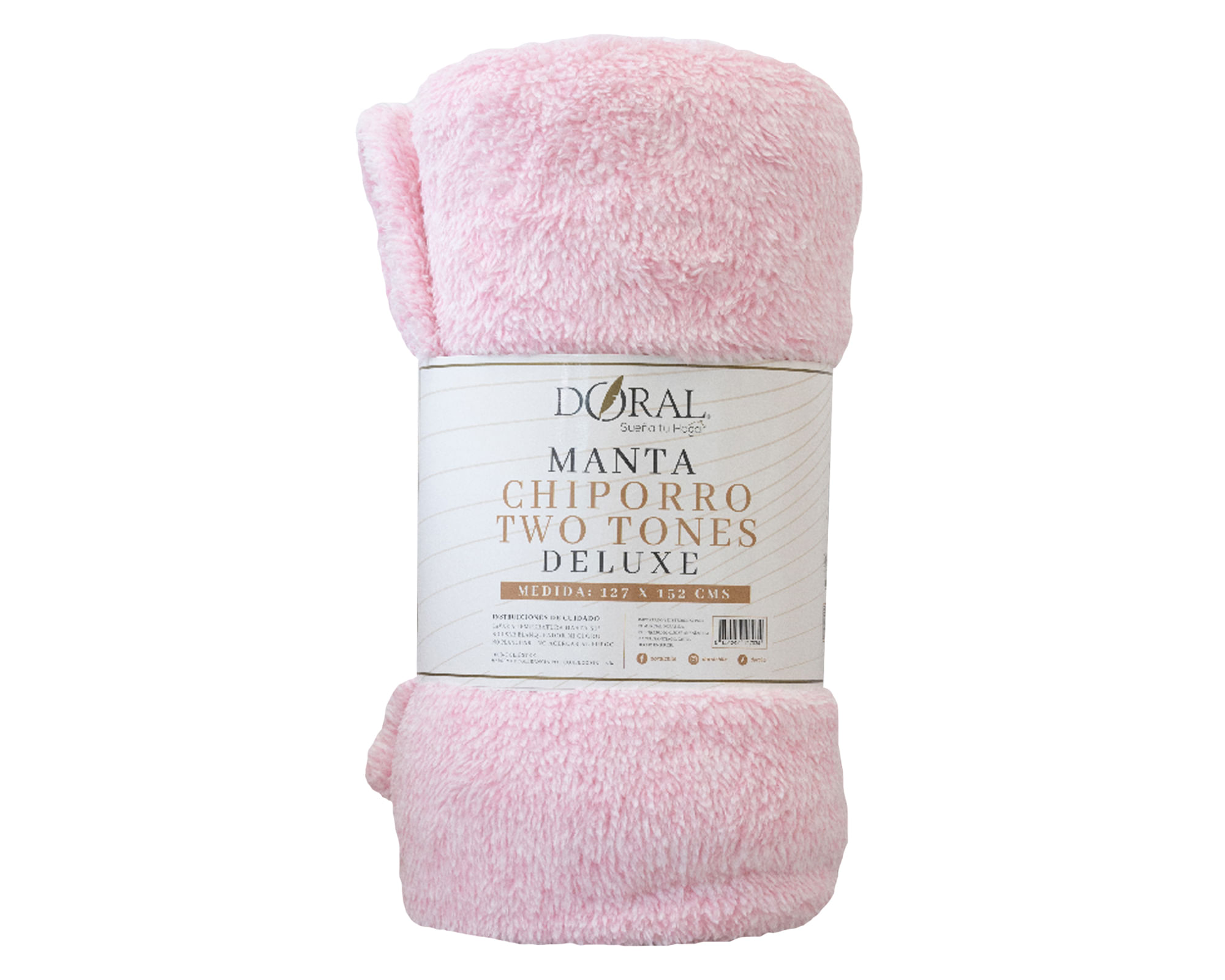 Doral Manta Chiporro Two Tones rosado 127x152 cm