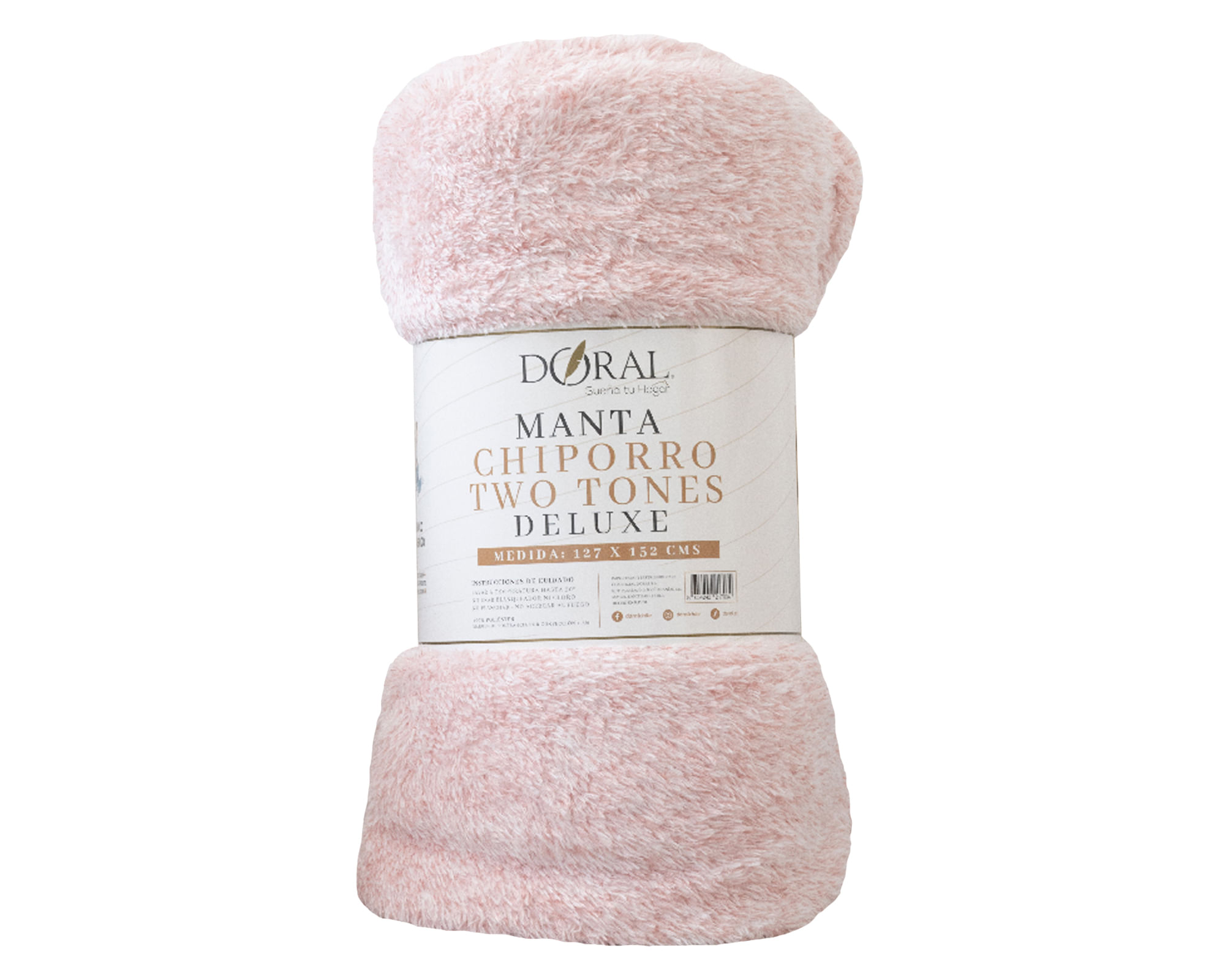 Doral Manta Chiporro Two Tones rosado 127x152 cm