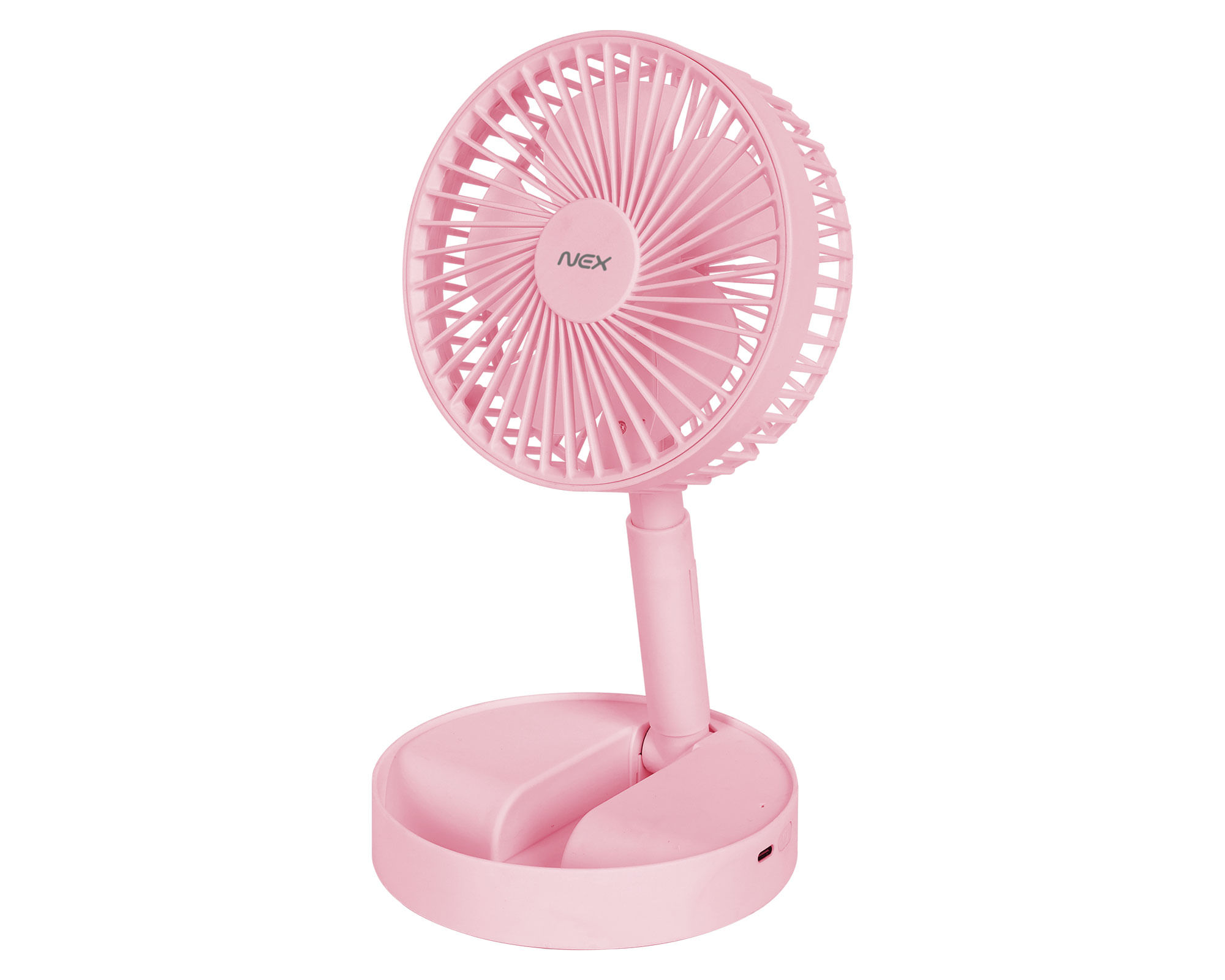 Nex Ventilador portátil plegable rosa