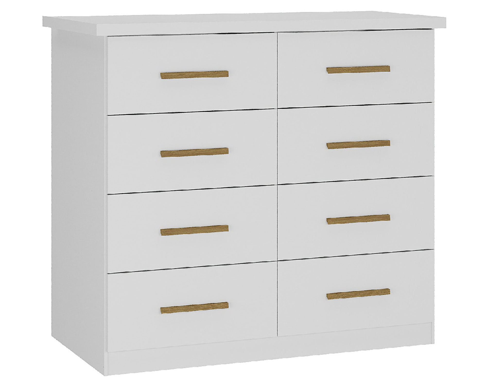 Di Poretti Design Cómoda Magnuns branco/fosco 8 cajones