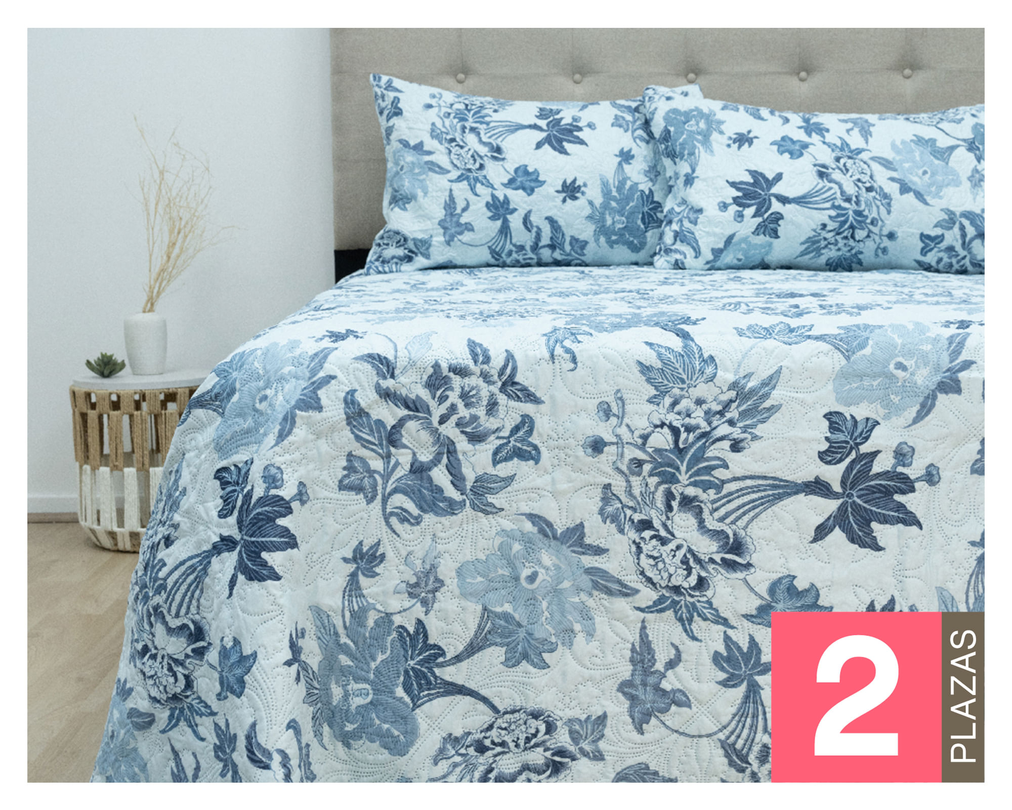 Doral Quilt Estampado diseños 2 plazas