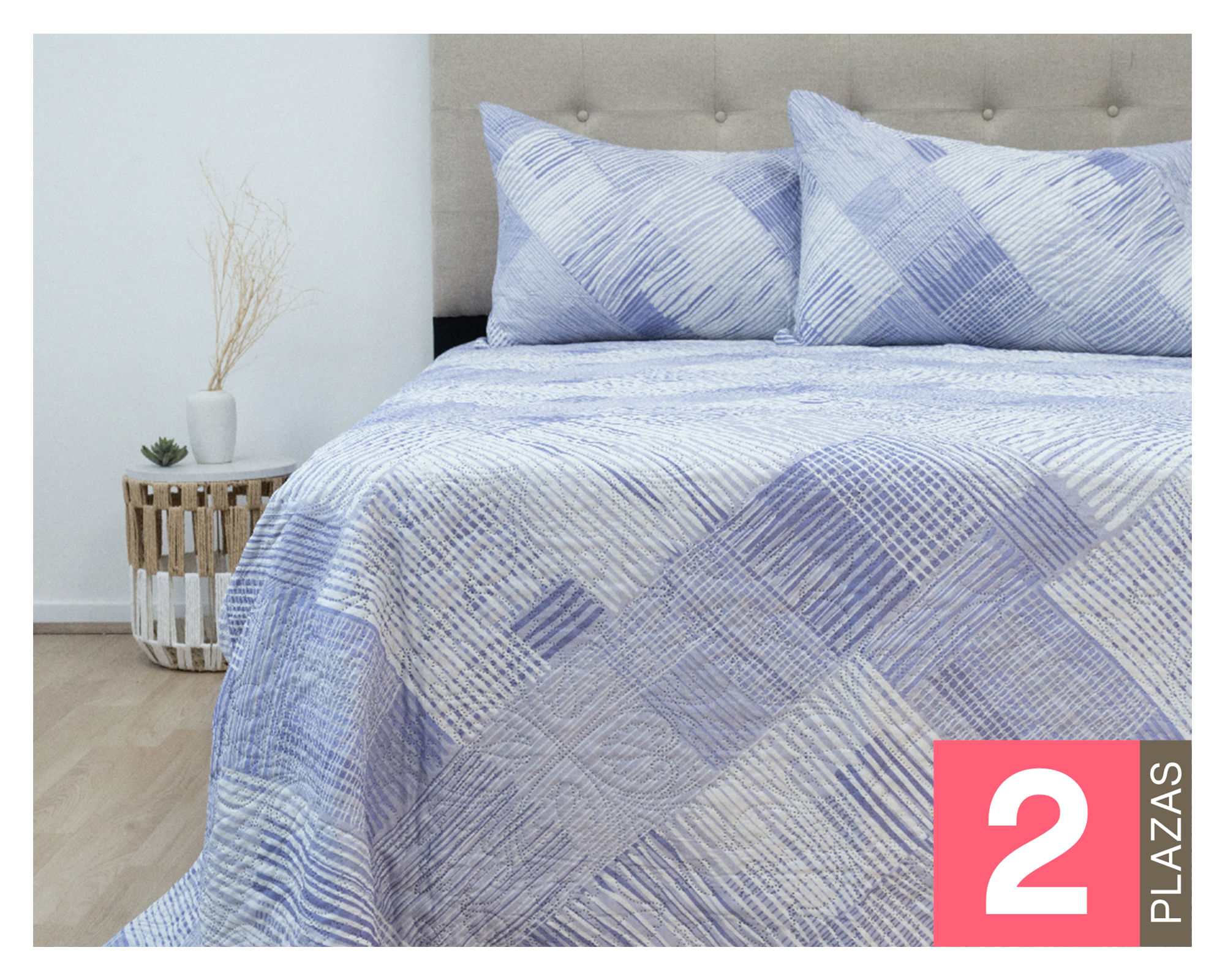 Doral Quilt Estampado diseños 2 plazas