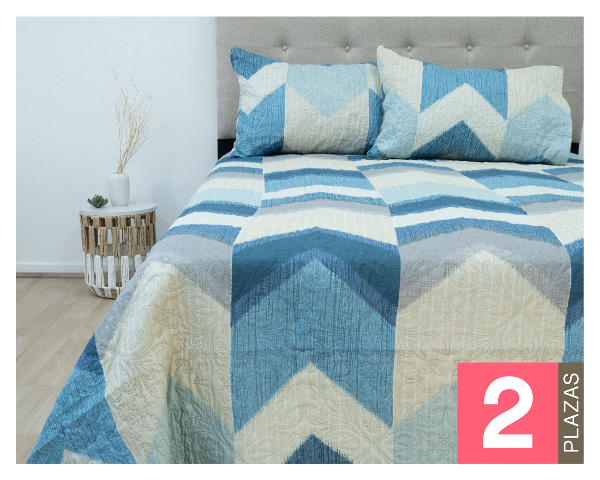 Doral Quilt Estampado diseños 2 plazas