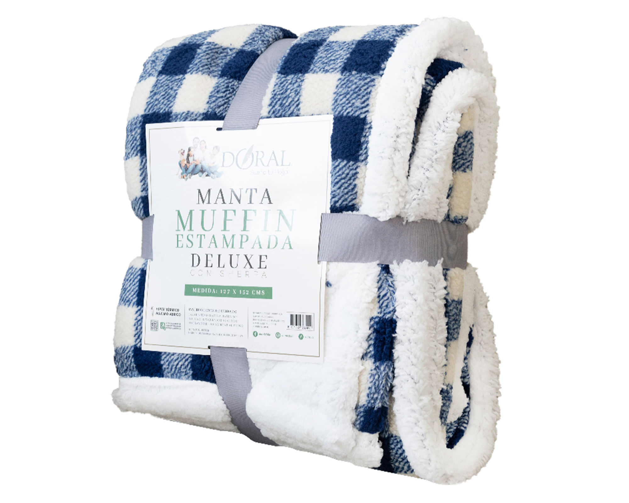 Doral Manta Muffin estampada 127x152 cm