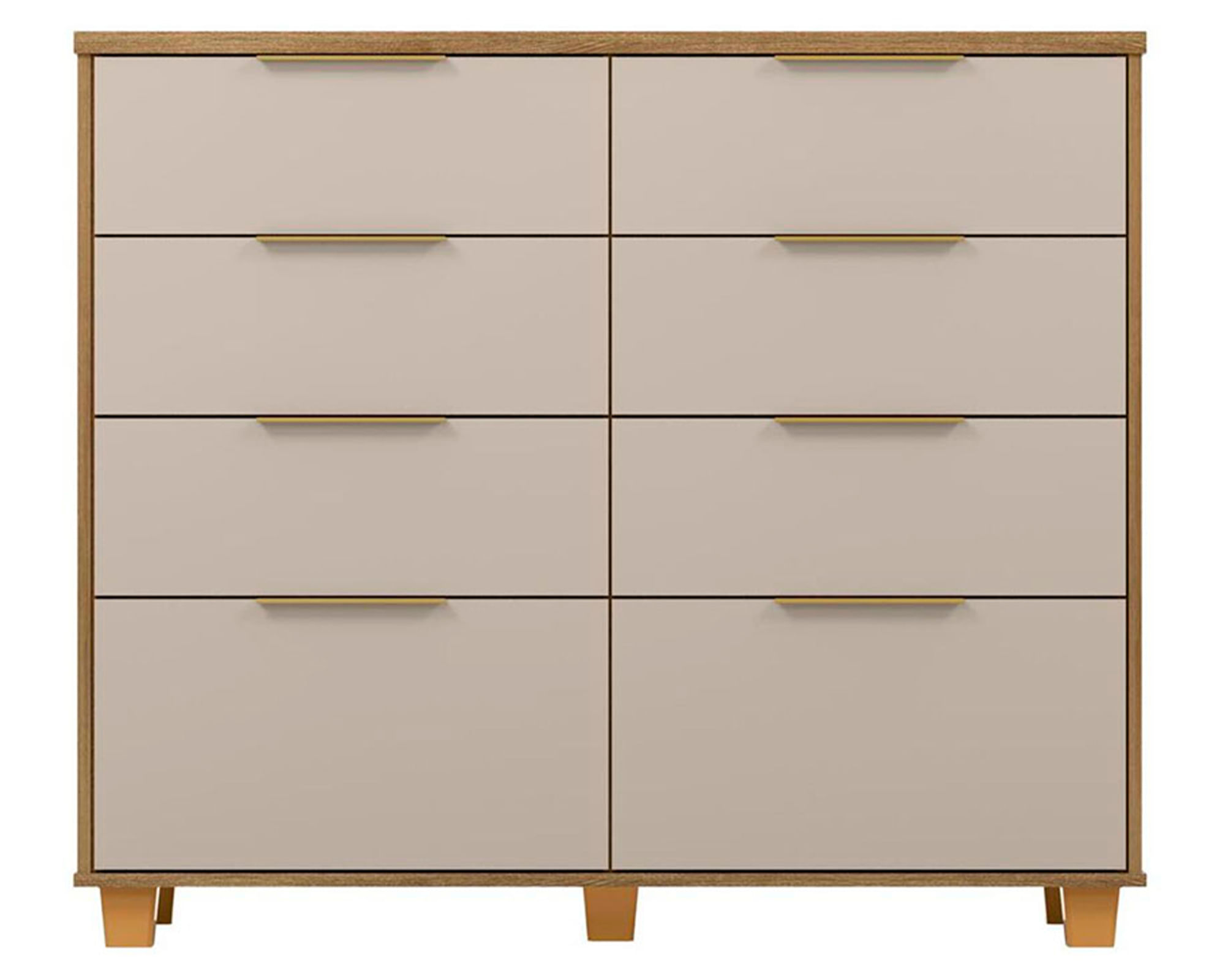 VekkaHome Cómoda Dubai beige 8 cajones