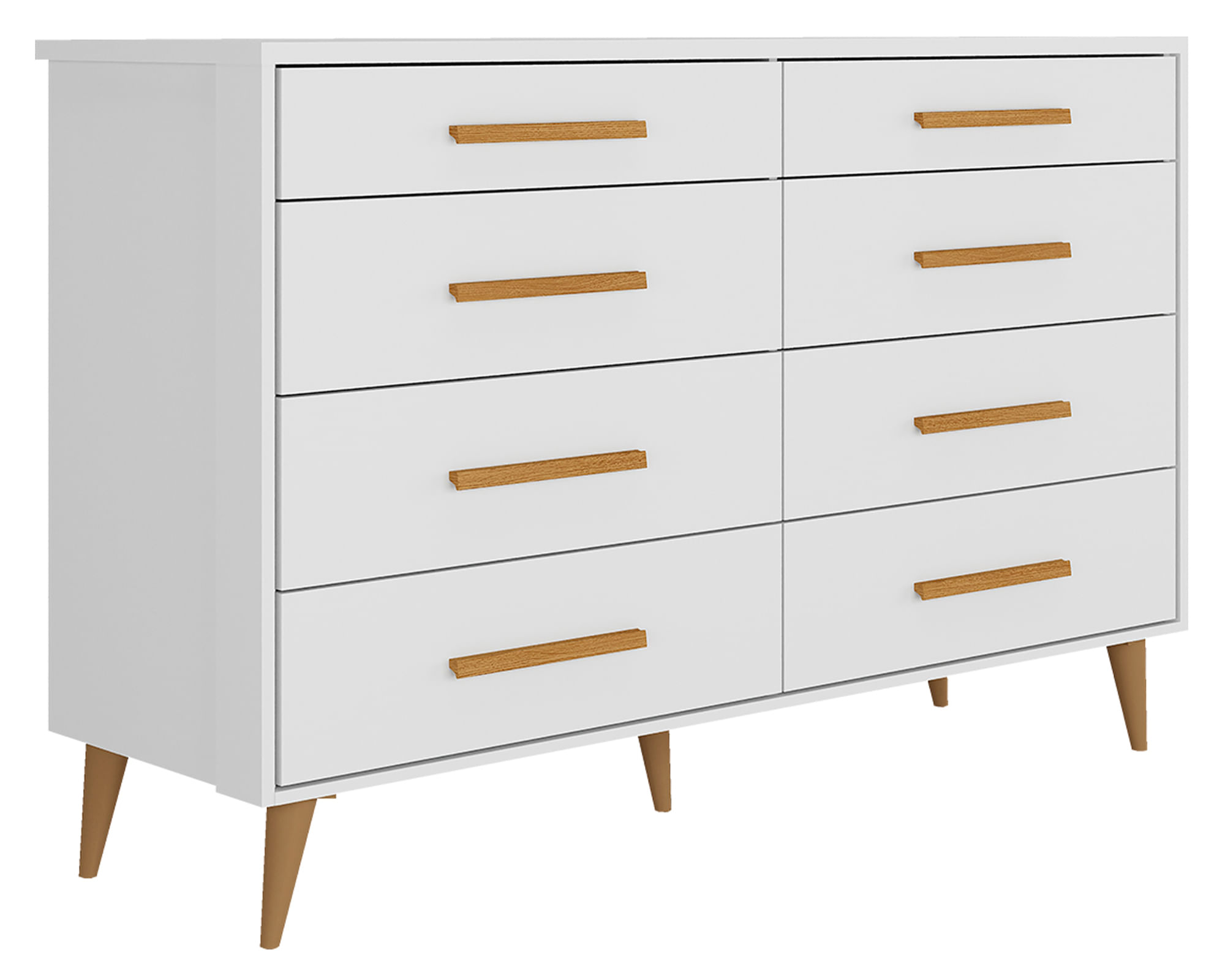 Di Poretti Design Cómoda Brisa branco 8 cajones