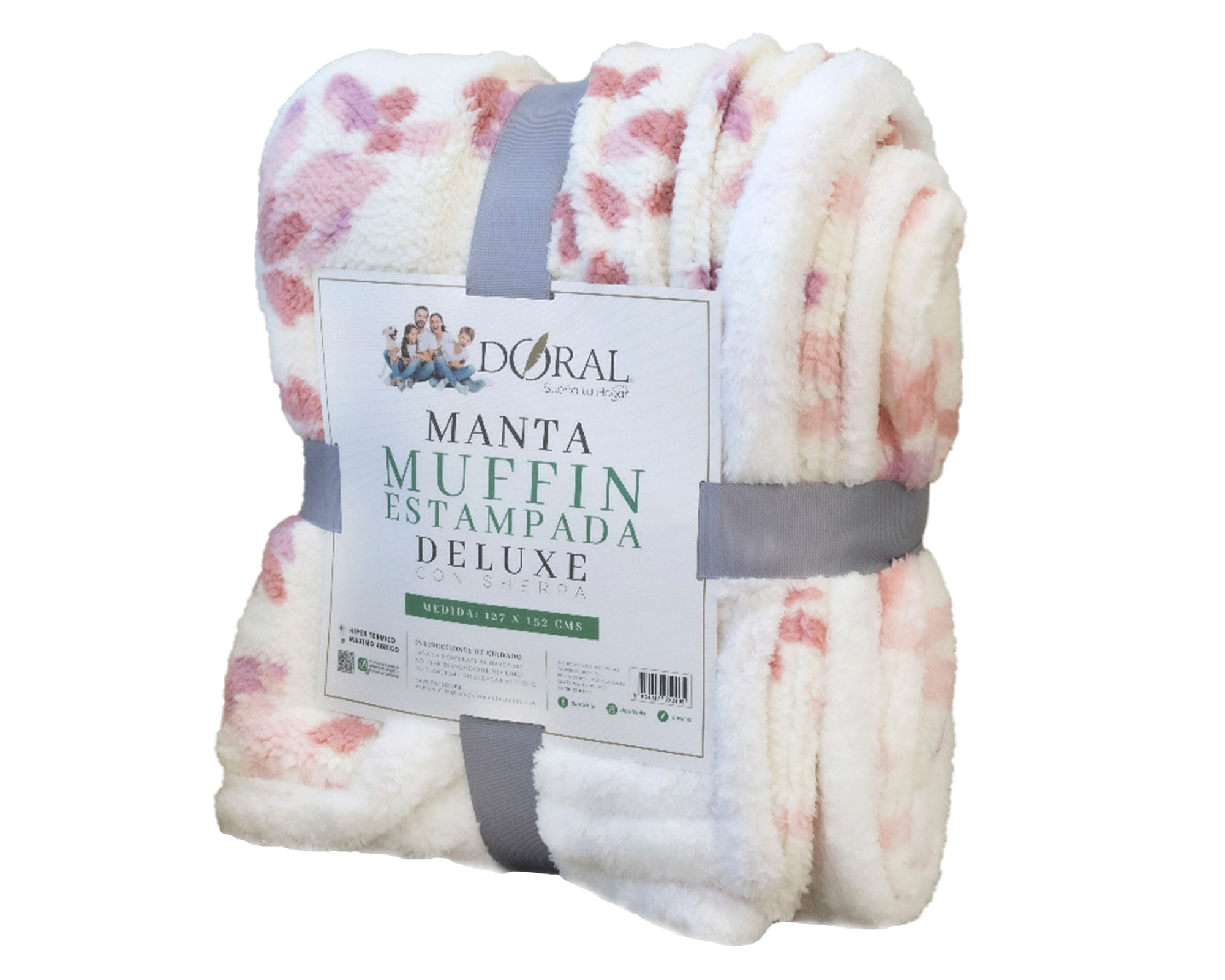 Doral Mantas Muffin estampada 127x152 cm