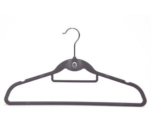 Colgador Terciopelo gris 3 unidades