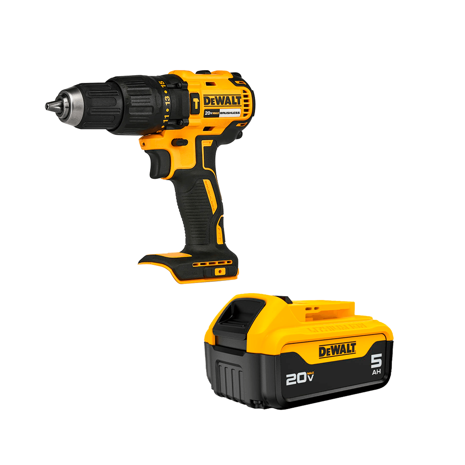 kit Taladro Percutor 1/2 20v Brushless Dewalt DCD7781B + Bat 5AH Regalo a $149.990