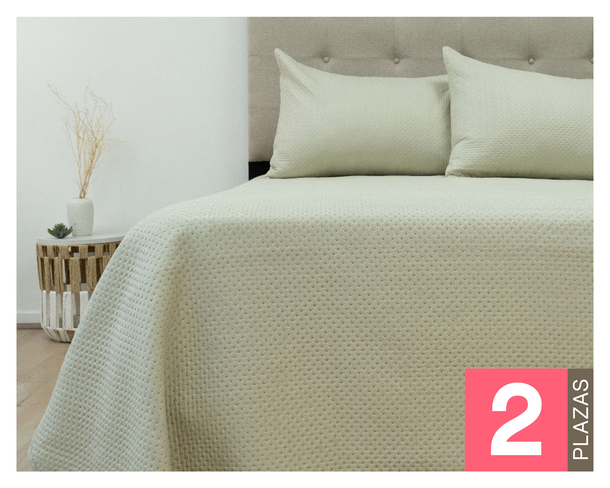 Doral Quilt Boston Lumina beige 2 plazas