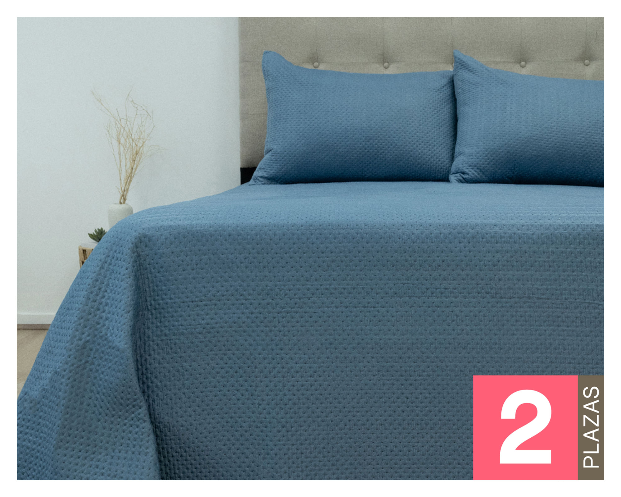 Doral Quilt Boston Lumina azul 2 plazas