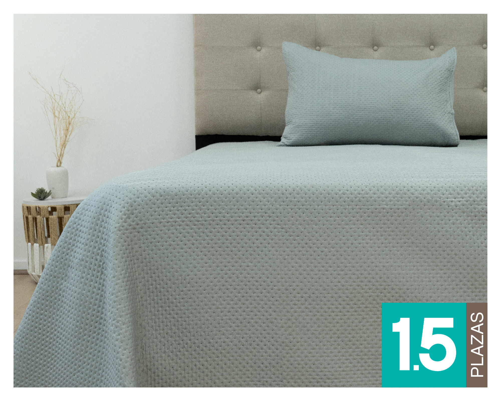 Doral Quilt Boston Lumina gris 1.5 plazas