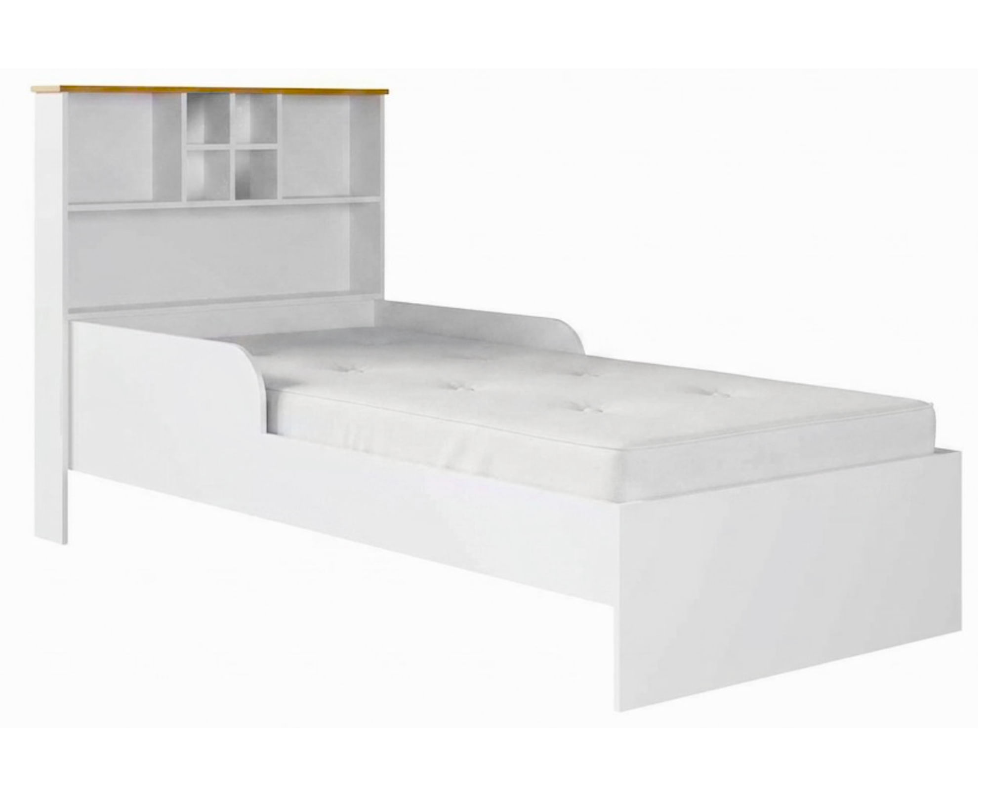 Kidscool Cama infantil estante y barandas 1 plaza