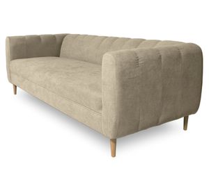 Sofá 2 cuerpos Lynette chenille beige