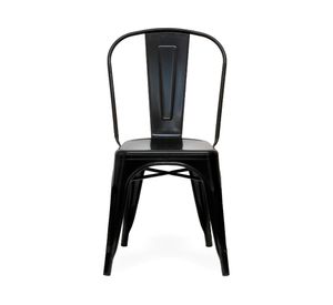 Pack 4 sillas Tolix asiento metal negro Form Design