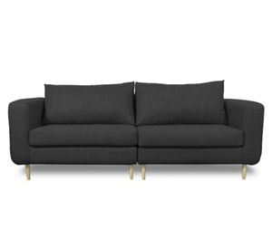 Sofá 3 cuerpos Bollen chenille grafito