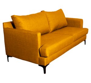 Sofá 2 cuerpos Aldara chenille ambarino