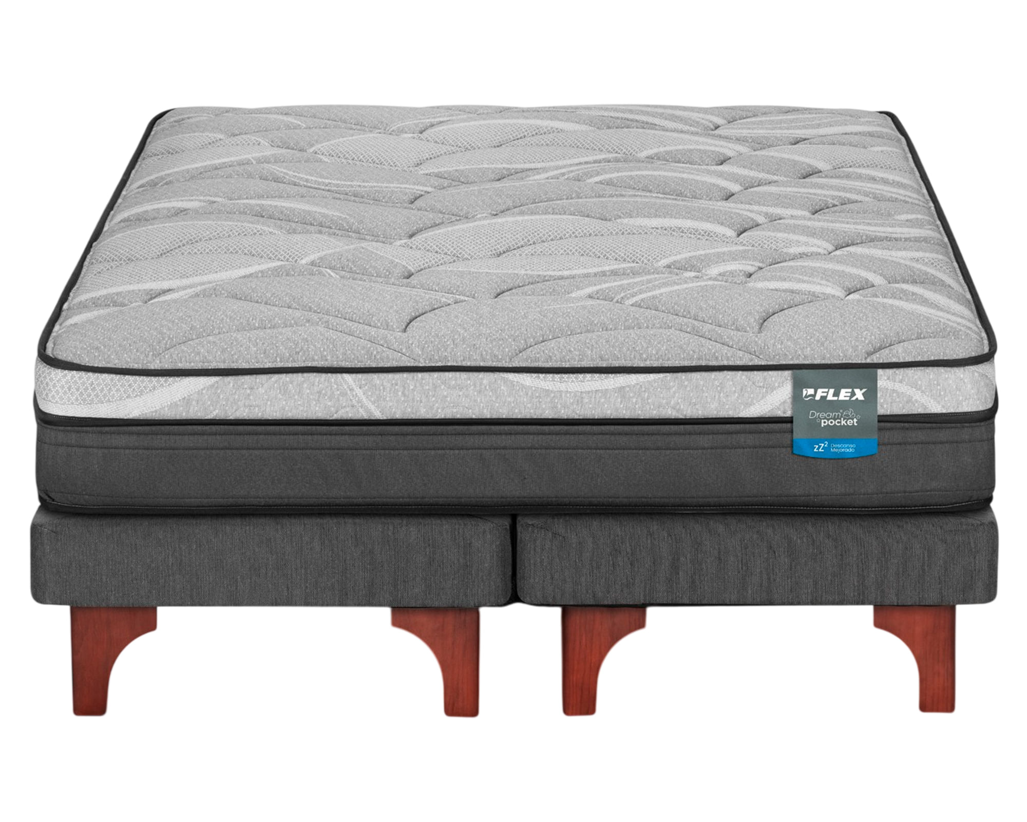 Flex Cama europea Dream Pocket King base dividida