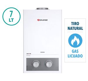 Calefont ionizado tiro natural 7 litros gas licuado Splendid