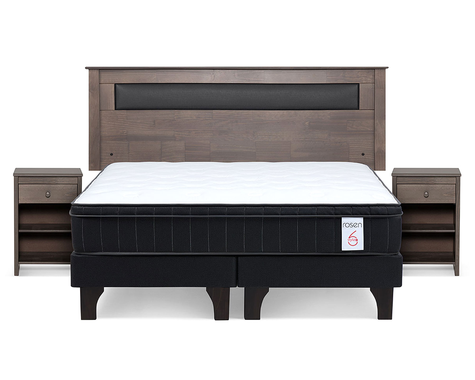 Rosen Cama europea New Style 6 Plus king base dividida + set muebles Ferrara
