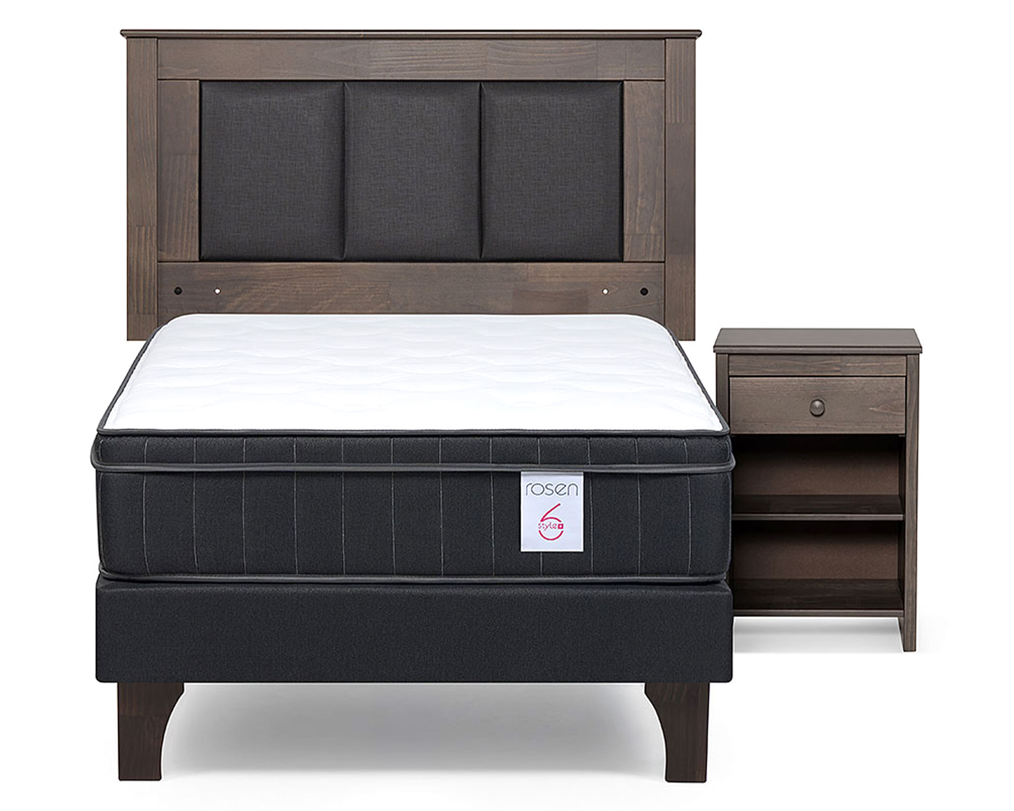 Rosen Cama europea New Style 6 Plus 1.5 plazas + set de muebles Rachel