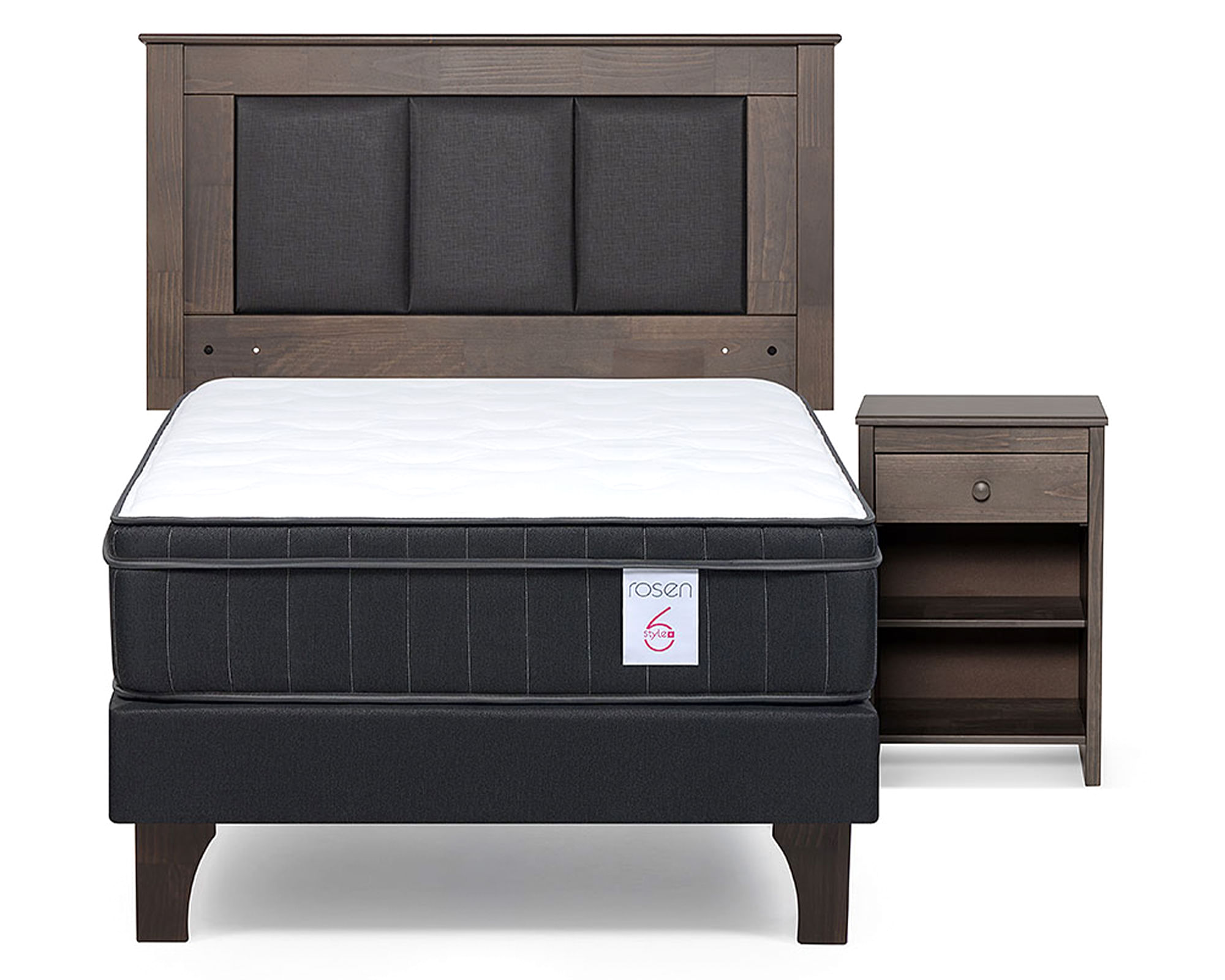 Rosen Cama europea New Style 6 Plus 1 plaza + set de muebles Rachel