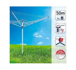 Tendedero ropa Jardín Paraguas secado 50 metros